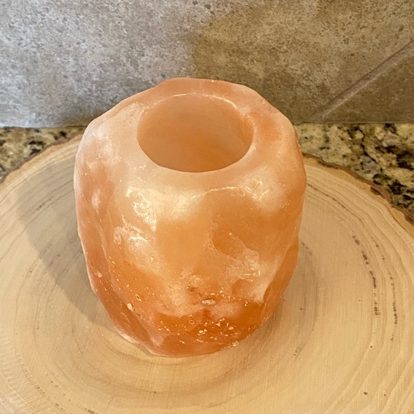 Himalayan Rock Salt Natural Stone Candle TeaLite Votive Holder Pink Rock Crystal - Picture 16 of 16